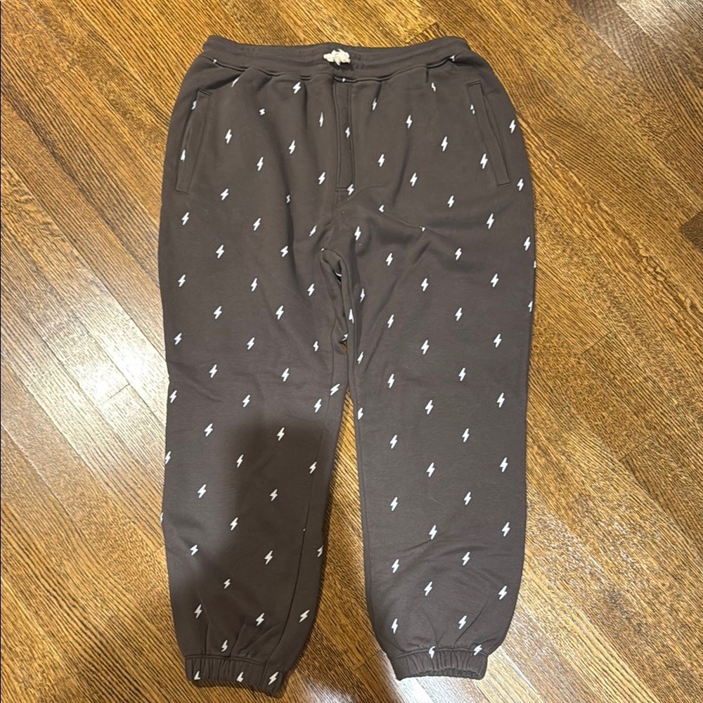 Rylee + Cru Charcoal Lightning Joggers